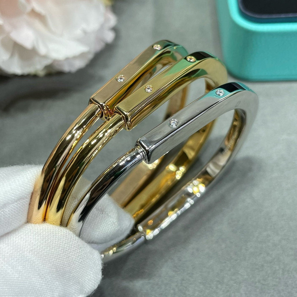 TIFFANY LOCK BRACELET 8 DIAMOND