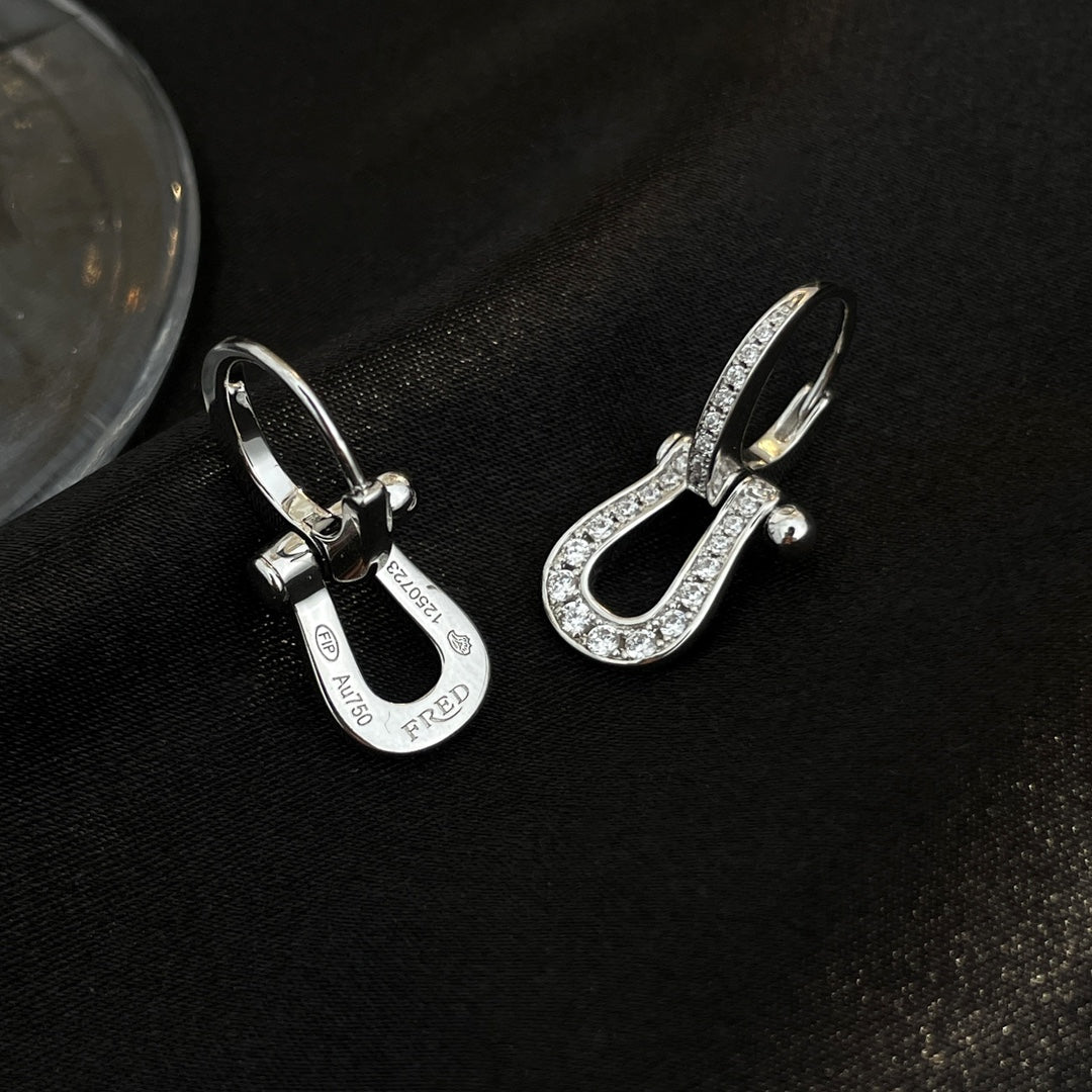 FRED FORCE 10 FULL DIAMOND DROP EARRINGS MEDIUM MODEL